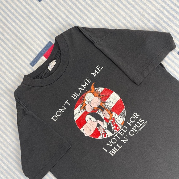 Vintage 1986 Washington Post Bill N Opus Cartoon Election short sleeve tee shirt - Picture 4 of 10